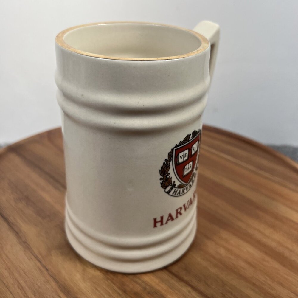 Vintage Harvard University Crimson VE RI TAS Off-White Gold W. C. Bunting Co Mug - Picture 6 of 13